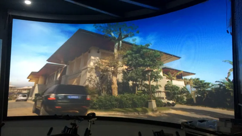 弧幕建筑影像显示实景